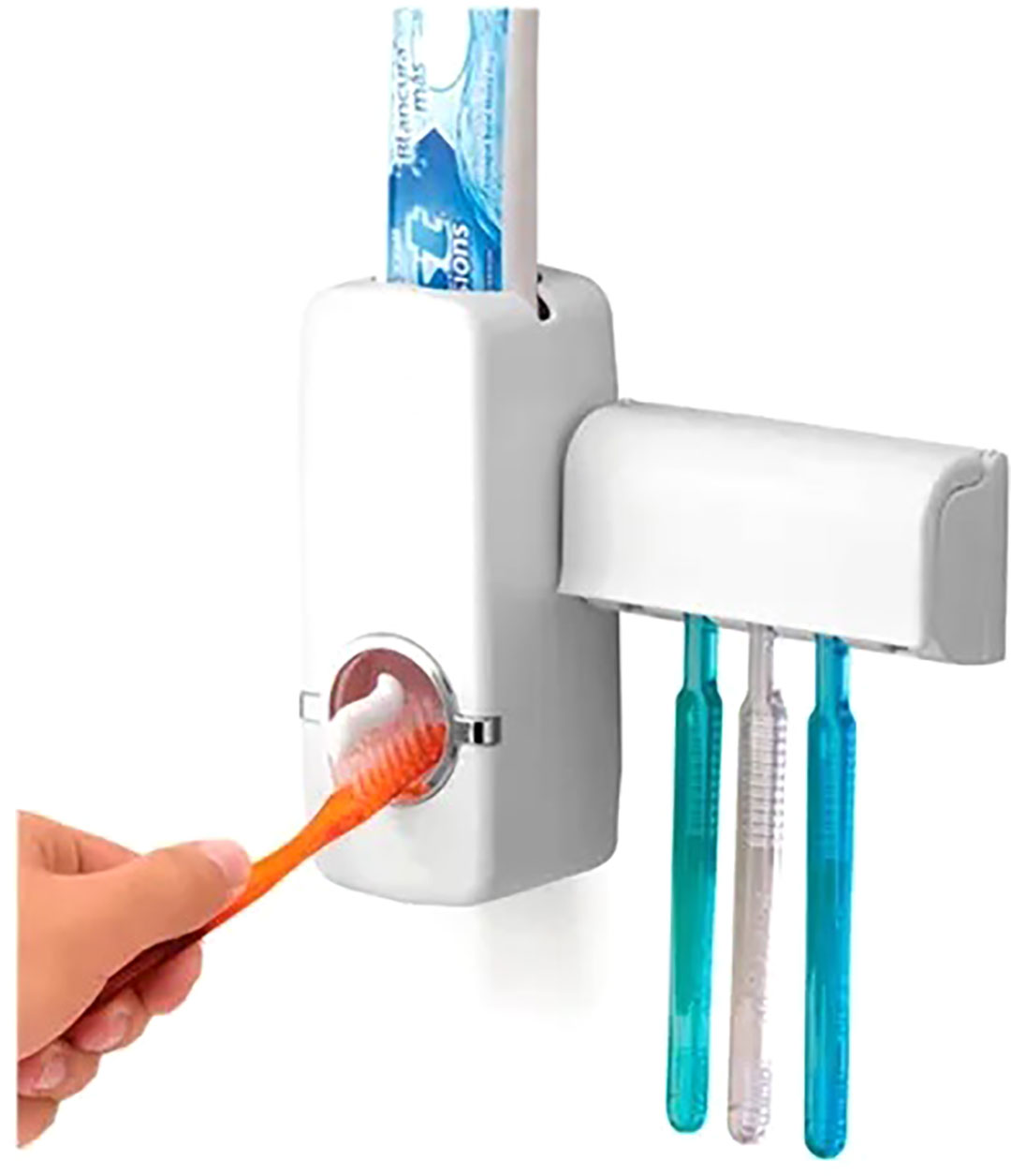 Dispensador para Pasta Dental con soporte para Cepillos
