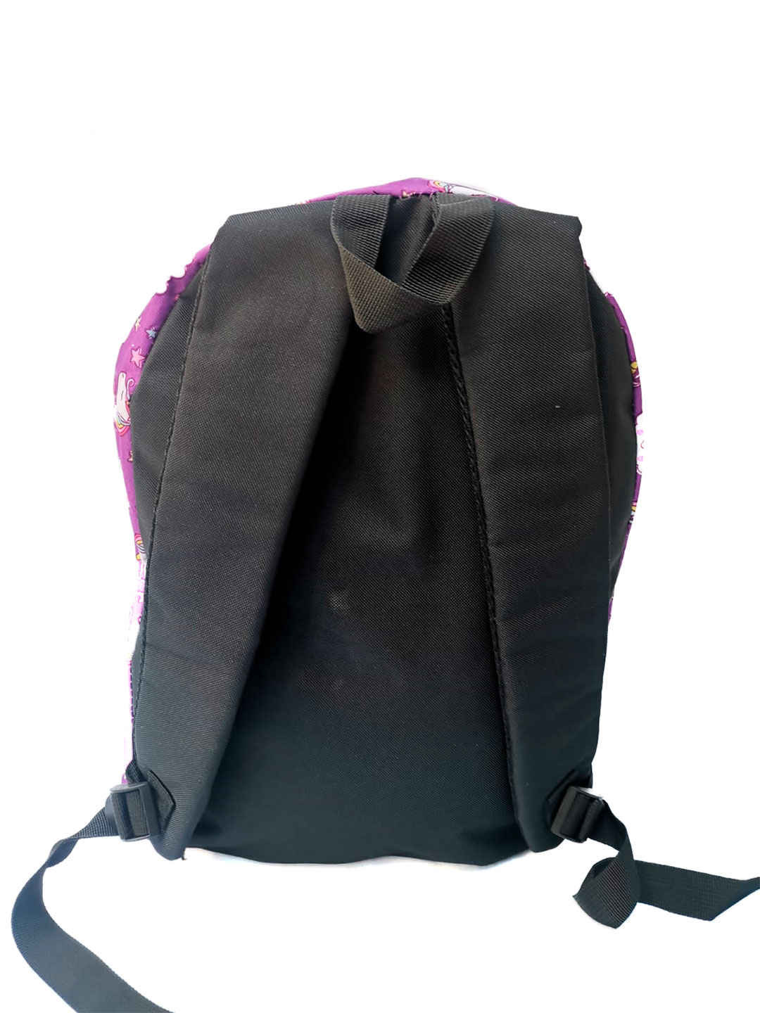Mochila escolar de Unicornios en color morado