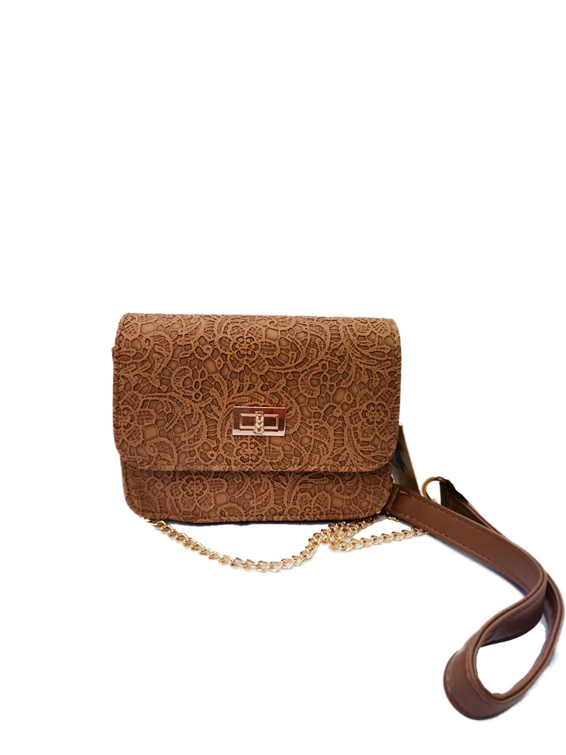 Crossbody en color Café - TEXTURIZADA