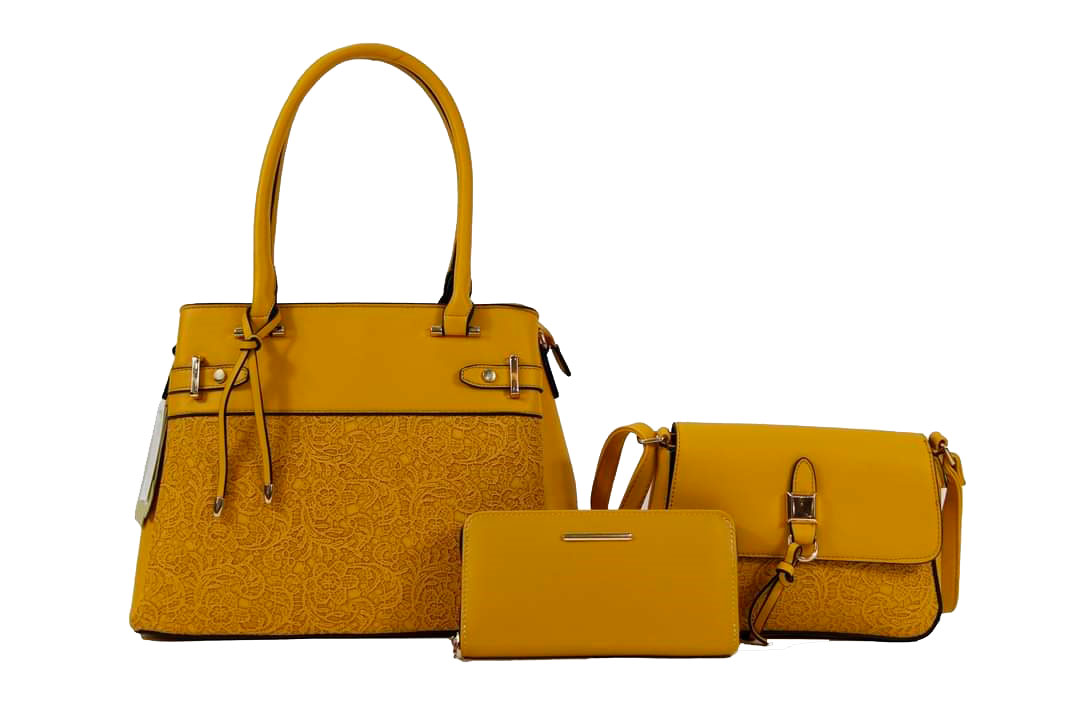 Set de 3 piezas en color Amarillo - Texturizada
