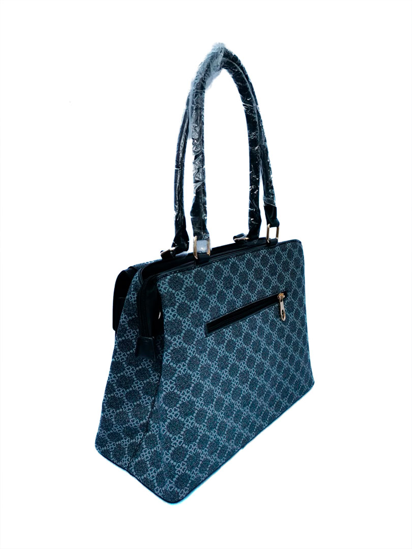 Bolso de mano color Negro con Gris